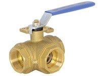 Dixon BV3BVLR-0381-A 3-way Industrial Brass Ball Valve