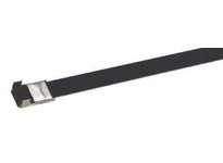 BANDIT C144C9-P900 201SS 1/2" x 0.025" x 100 Polyester Black / Clear tote