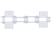 HKK DC060RK1E3 HKK C2060HR W/K-1 EV 3RD (price per foot, sold in boxes of 10 feet)C2060H Riveted, With K-1 Every 3rd Pitch