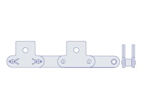 HKK DC060RSK1E2P HKK C2060HR W/SK-1 EV 2ND 3/8" pitch (price per foot, sold in boxes of 10 feet)C2060H Riveted, With SK-1 Every 