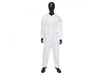 C3802/M PosiWear M3 White Coverall Zipper Front Elastic Wrist/Ankle