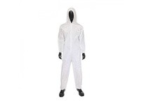 C3806/M PosiWear M3 White Coverall Zipper Front Elastic Wrist/Ankle Hood