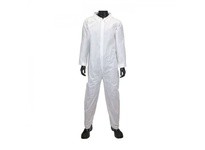 C3850/3XL Protective Clothing Posi-Wear - White 45g SMS Coverall zipper front and collar