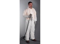 C3852/4XL Protective Clothing Posi-Wear - White 45g SMS Coverall zipper front w/Elastic Wrist and Ankle