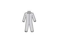 C3902/XL PosiWear M3 Gray Coverall Zipper Front Elastic Wrist/Ankle