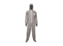 C3909/XXXXL PosiWear M3 Gray Coverall Elastic Wrist/Ankle Attached Hood/Boot