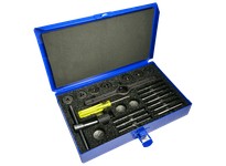 Cle-Line C67284 10PC NC/NF 1/4-1/2 CRBN HEX DIE SET