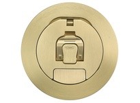 Hubbell Wiring CFBS1R4CVRBRS S1R FB 4 COVER BRUSHED BRASS PLATED