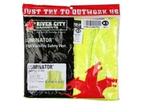 MCR CL2MLPFRL Class 2 Tear-Away Poly Mesh 2 Silver Stripe Flame-retardant FLUOR LIME