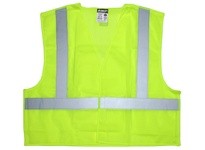 MCR CL2MLXL Class 2 Tear-Away Poly Mesh 2 Silver Stripe FLUOR LIME