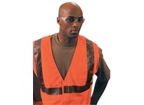 MCR CL2MOL Class 2 Tear-Away Poly Mesh 2 Silver Stripe FLUOR ORANGE