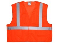 MCR CL2MOX3 Class 2 Tear-Away Poly Mesh - Fluor Orange | Safety Gear