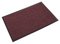 Crown CN 0023BU 230 Series Chevron Burgundy 2 Feet x 3 Feet | Durable Mat