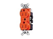 Hubbell Wiring CR5252IGI DUP RCPT IG CONST GRD 15A 125V IV