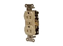 Hubbell Wiring CRF15I DUP RCPT COMM GRD 15A 125V 5-15R IV | Industrial Supplies