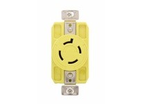 Cooper Eaton CRL1520R Receptacle Single CR 20A 250V 3PH 3P4W H/L Yellow
