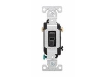 Cooper Eaton CS315BK Switch Toggle 3Way 15A 120/277V Swire Black