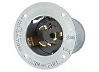 Hubbell Wiring CS8375SWR WT S/SHRD REV SERV INLET 50A 3PH 250V | Industrial Supplies