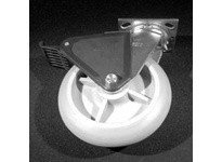 Fastube CS8 L B Bolt on Caster - 8" Swivel w/Side Lock | Balloon Gray Wheel