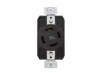 Cooper Eaton CWL1530R-BU Receptacle Single 30A 250V 3PH 3P4W H/L Black