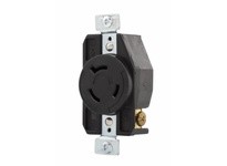 Cooper Eaton CWL920R Receptacle Single 20A 600V 2P3W H/L Black