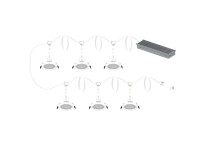 RAB DAISYKIT4 (6)-4" DAISY WAFER 8.5W 650LM CRI90 5CCT SMOOTH + (1)-DRIVER 120-277V 0-10V DIM + (1) 50FT CORD