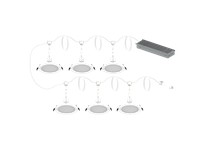 RAB DAISYKIT6 (6)-6" DAISY WAFER 12W 1000LM CRI90 5CCT SMOOTH + (1)-DRIVER 120-277V 0-10V DIM + (1)-50FT CORD