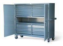 StrongHold DC-15306 Mobile Cabinet with 16 Drawers and Shelf | Durable Storage