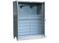 StrongHold DC-15312 Industrial Drawer Cabinet with Hose Hangers 60x24x72 1 Shelves