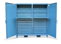 StrongHold DC-15321 Industrial Cabinet with 35 Drawers & Shelves | Durable Storage