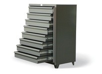 StrongHold DC-15413 Eight Drawer Shelving Unit with Lock Bar | Durable Storage
