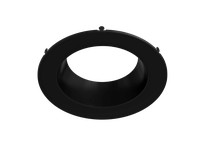 RAB DLTRIM/CRLEDFA6R-BS COLOR TRIM FOR CRLEDFA 6" BLACK SMOOTH
