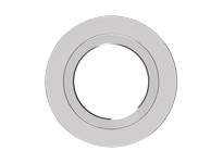RAB DLTRIM/R4RB-BN-L Recessed Retrofit Downlight Trim 4" Round Baffle Brushed Nickel | YarinInd
