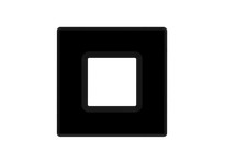 RAB DLTRIM/WFRL4S-BB COLOR TRIM FOR SQUARE WAFER 4" BLACK BAFFLE