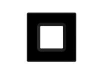 RAB DLTRIM/WFRL4S-BS Color Trim for Square Wafer 4" Black Smooth | High-Quality Lighting Trim