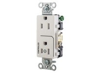 Hubbell Wiring DR15C1WHITR 1/2 CONTROLLED 15A 125V B/S TR DECOWH