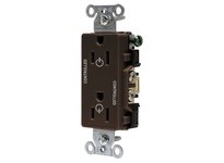 Hubbell Wiring DR15C2 2/2 CONTROLLED 15A 125V B/S DECO BR | High-Quality Electrical Supplies