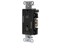 Hubbell Wiring DR15C2BLK 2/2 CONTROLLED 15A 125V B/S DECO BK | Industrial Supplies