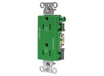 Hubbell Wiring DR15C2GN 2/2 CONTROLLED 15A 125V B/S DECO GN | High-Quality Electrical Supplies