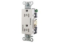 Hubbell Wiring DR15C2WHITR 2/2 CONTROLLED 15A 125V B/S TR DECOWH