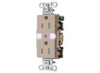 Hubbell Wiring DR15NLAL TAMP RES DECO FACE NL 5-15R AL | Reliable Supplies