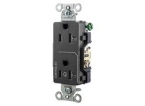 Hubbell Wiring DR20C1BLKTR 1/2 CONTROLLED 20A 125V B/S TR DECOBK