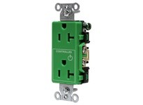 Hubbell Wiring DR20C1GN 1/2 CONTROLLED 20A 125V B/S DECO GN | Industrial Supplies