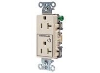 Hubbell Wiring DR20C1LA 1/2 CONTROLLED 20A 125V B/S DECO LA