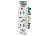 Hubbell Wiring DR20C1WHI 1/2 CONTROLLED 20A 125V B/S DECO WH | Reliable Industrial Supplies
