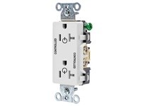 Hubbell Wiring DR20C2WHI 2/2 CONTROLLED 20A 125V B/S DECO WH | High-Quality Electrical Solutions