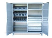 StrongHold DS-15407 Double Shift Tool and Die Cabinet with Drawers 72x24x72 6 Shelves