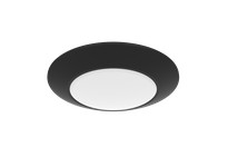RAB DSK34-6R16940120BS FLUSH MOUNT DOWNLIGHTS 1000 LUMENS DSK34 6 INCH ROUND 16W 90CRI 4000K 120V BLACK SMOOTH