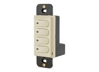 Hubbell Wiring DSM30I4P LV SW STYLN MOMENTARY 2 BTN LED WH
