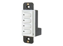 Hubbell Wiring DSM30W4P LV SW STYLN MOMENTARY 4 BTN LED WH